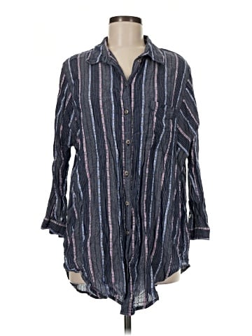 Pilcro 3/4 Sleeve Button-Down Shirt (view 1)