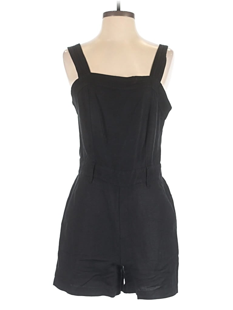 Pre-owned Ann Taylor Loft Romper In Black