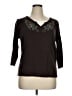 Basic Editions Brown 3/4 Sleeve Top Size XL - photo 1