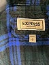 Express Plaid Blue Long Sleeve Button-Down Shirt Size S - photo 7