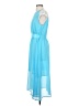 Angvns Color Block Blue Cocktail Dress Size XS (estimated) - photo 5
