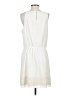 Express 100% Polyester Solid Ivory Casual Dress Size S - photo 2
