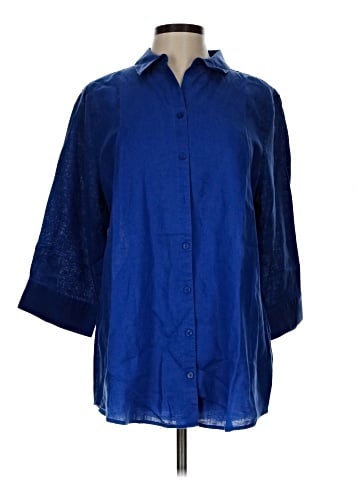 Chico's 3/4 Sleeve Button-Down Shirt (view 1)