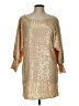 Unbranded 100% Polyester Metallic Gold Cocktail Dress Size L (estimated) - photo 1
