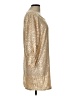 Unbranded 100% Polyester Metallic Gold Cocktail Dress Size L (estimated) - photo 4