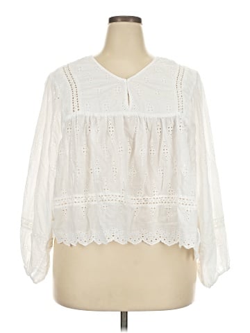 American Eagle Outfitters 3/4 Sleeve Blouse (view 1)