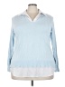 Style&Co Blue Long Sleeve Blouse Size 3X - photo 1