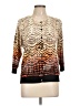 Joseph A. Animal Print Orange Cardigan Size L - photo 1