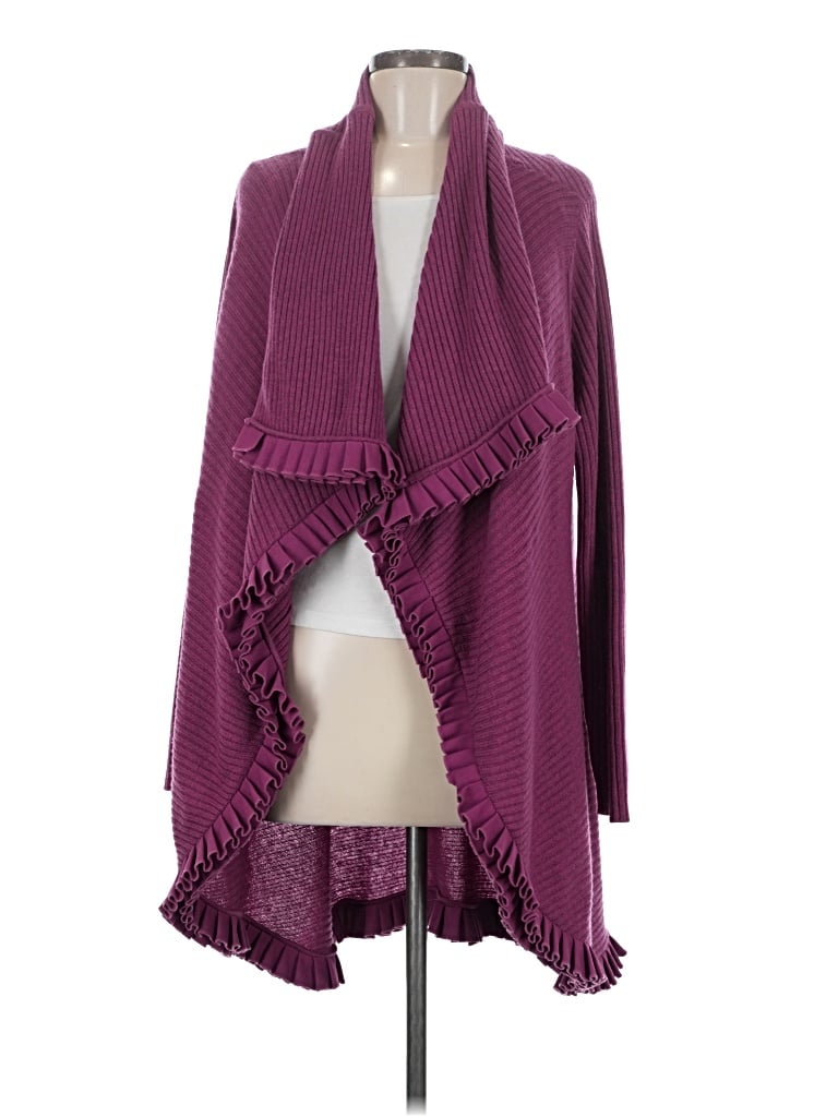 Pre-owned Catherine Malandrino Cardigan Sweater In Purple