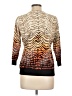 Joseph A. Animal Print Orange Cardigan Size L - photo 2