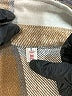 Halife 100% Polyester Plaid Brown Coat Size L - photo 6