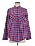 Express 100% Cotton Plaid Red Long Sleeve Button-Down Shirt Size M - photo 1