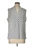 Talbots 100% Polyester Blue Sleeveless Blouse Size L - photo 1