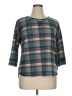 Jessy B Plaid Teal Pullover Sweater Size XL - photo 1