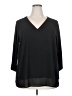 MICHAEL Michael Kors 100% Polyester Black 3/4 Sleeve Blouse Size 2X - photo 1