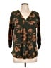 Beacon Floral Brown 3/4 Sleeve Blouse Size L - photo 1