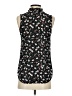 Van Heusen 100% Polyester Floral Black Sleeveless Blouse Size XXS - photo 2