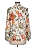Ann Taylor LOFT 100% Polyester Floral Ivory Long Sleeve Blouse Size Lg Petite - photo 2