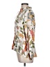 Ann Taylor LOFT 100% Polyester Floral Ivory Long Sleeve Blouse Size Lg Petite - photo 5