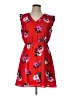 41Hawthorn 100% Polyester Floral Red Casual Dress Size Lg Petite - photo 1