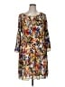 Spense 100% Polyester Print Brown Casual Dress Size 16W - photo 1