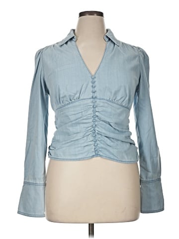 White House Black Market Long Sleeve Blouse (view 1)