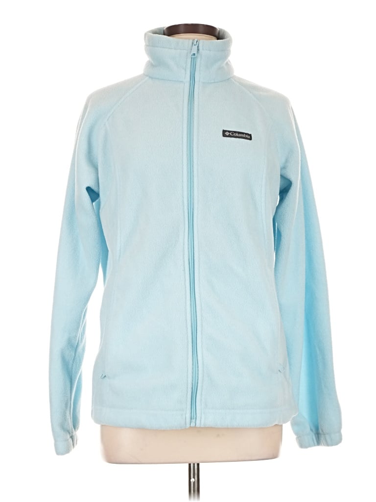 Pre-owned Columbia Zip Up Hoodie In Blue