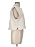 Glam Ivory Sleeveless Button-Down Shirt Size L - photo 4
