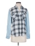 Sam Edelman 100% Tencel Color Block Blue Long Sleeve Blouse Size XS - photo 1