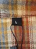 Unbranded 100% Polyester Plaid Brown Long Sleeve Blouse Size L - photo 7