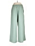 Unbranded 100% Polyester Solid Green Casual Pants Size L - photo 2
