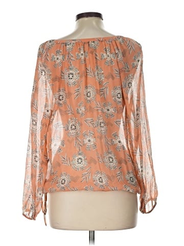 Lucky Brand Long Sleeve Silk Top (view 2)