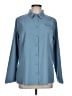 Eddie Bauer 100% Polyester Solid Blue Long Sleeve Blouse Size L - photo 1