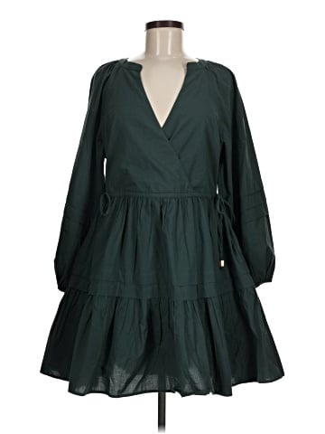 Madewell Crinkle Poplin Wrap Mini Dress (view 1)