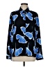 CAbi 100% Polyester Print Blue Long Sleeve Blouse Size M - photo 1