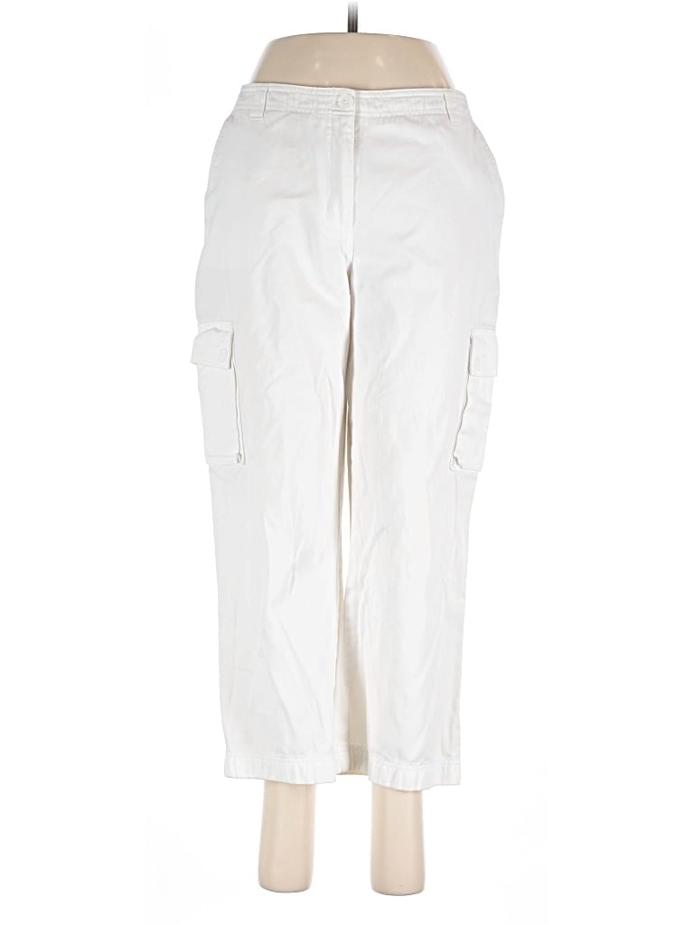 Pre-owned Ann Taylor Loft Cargo Pants In White