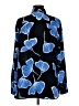 CAbi 100% Polyester Print Blue Long Sleeve Blouse Size M - photo 2