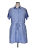 Nine West Blue Short Sleeve Button-Down Shirt Size XL - photo 1