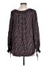 Chaps 100% Cotton Black Long Sleeve Blouse Size L - photo 2