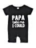 Unbranded 100% Polyester Print Black Short Sleeve Onesie Size 3-6 mo - photo 1
