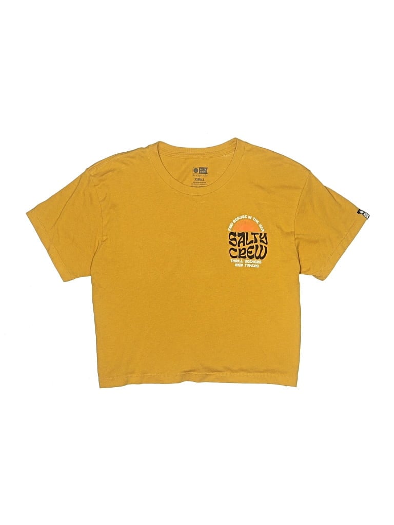 Pre-owned Salty Crew Kids' Short Sleeve T-shirt In Yellow