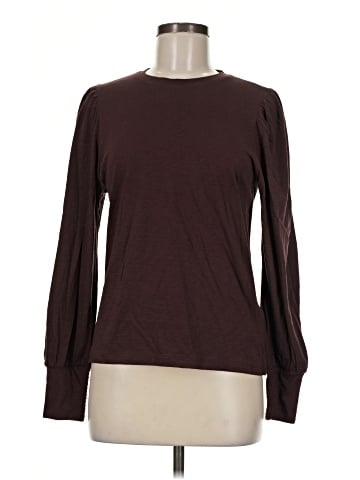 Madewell Smocked Long-Sleeve Top in Soft Slub (view 1)
