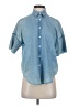 Unbranded 100% Cotton Blue Short Sleeve Button-Down Shirt Size XXS - photo 1