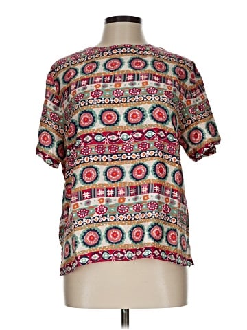 J. Peterman Short Sleeve Silk Top (view 1)