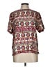 J. Peterman 100% Silk Red Short Sleeve Silk Top Size L - photo 1