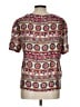 J. Peterman 100% Silk Red Short Sleeve Silk Top Size L - photo 2