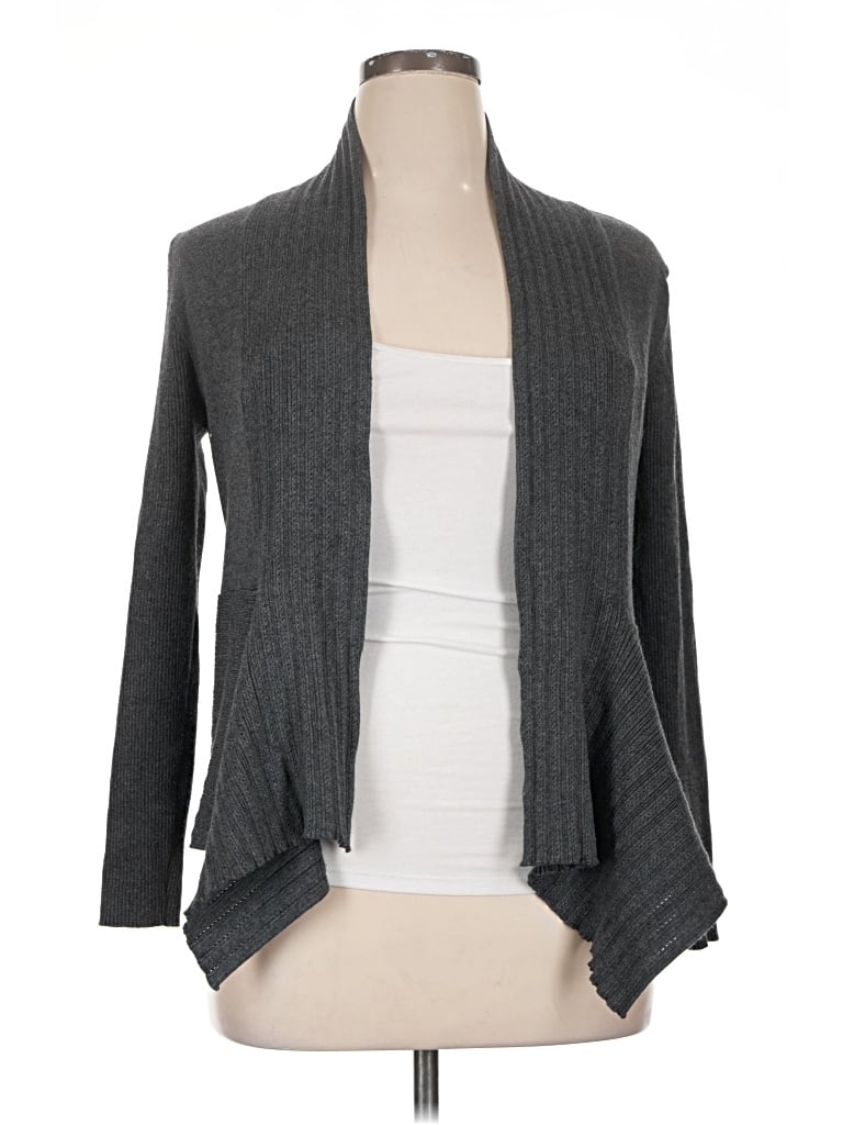 Pre-owned Liz Claiborne Career Cardigan Sweater In Gray