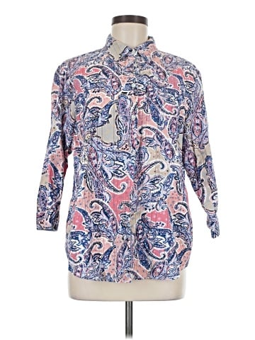 Allison Daley 3/4 Sleeve Button-Down Shirt (view 1)