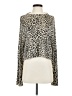 Olivaceous Animal Print Ivory Long Sleeve Blouse Size S - photo 1