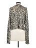 Olivaceous Animal Print Ivory Long Sleeve Blouse Size S - photo 2